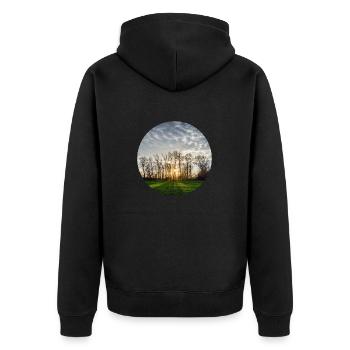 Sunlight in spring - Unisex Premium Organic Zip Hoodie - black - Back - Nico (187cm)