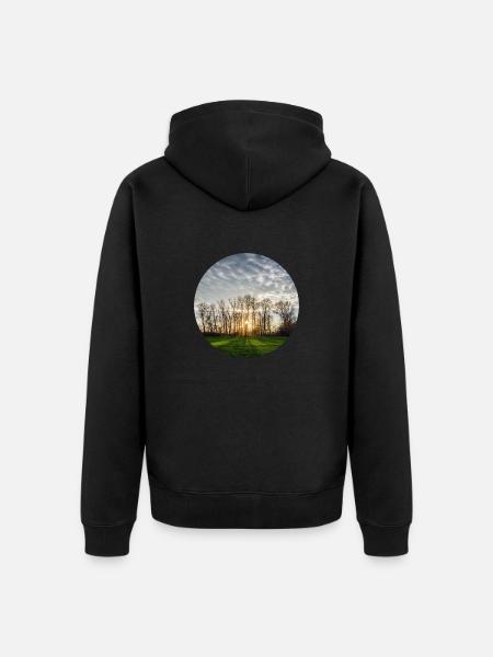 Sunlight in spring - Unisex Premium Organic Zip Hoodie - black