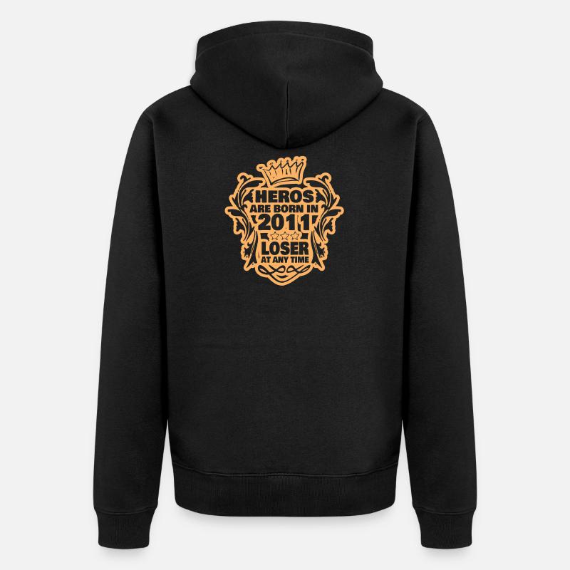 2011 - Veste à capuche bio Premium Unisexe - noir