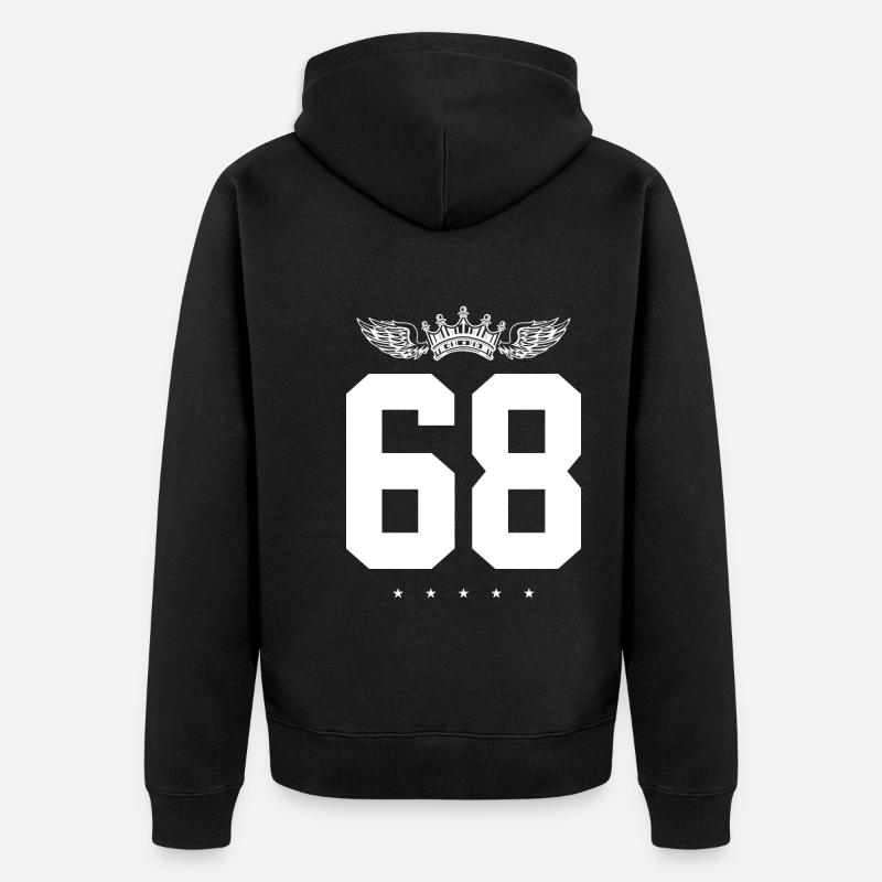 68 Couronne numérique - Veste à capuche bio Premium Unisexe - noir