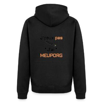 J'peux pas j'ai meuporg - Veste à capuche bio Premium Unisexe - noir - Dos - Nico (187cm)