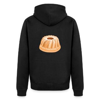 Gugelhupf cake for birthday birthday party - Unisex Premium Organic Zip Hoodie - black - Back - Nico (187cm)