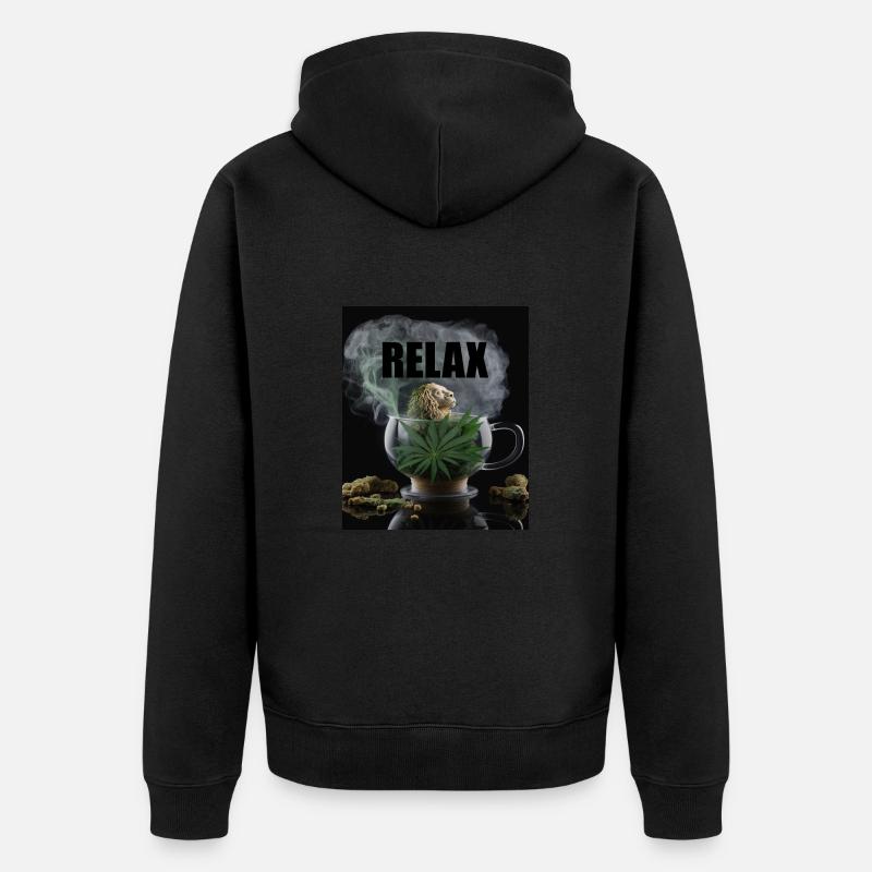 Cadeau Cannabis Relax - Veste à capuche bio Premium Unisexe - noir