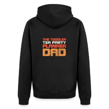 The Toddler Tea Party Planner Dad - Unisex Premium Bio Zip Hoodie - Schwarz - Hinten - Nico (187cm)