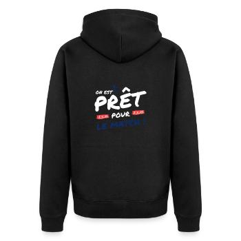 Football France - équipe de football de football - Veste à capuche bio Premium Unisexe - noir - Dos - Nico (187cm)