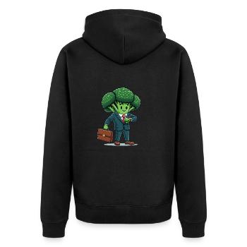 Brocoli d’affaires - Veste à capuche bio Premium Unisexe - noir - Dos - Nico (187cm)
