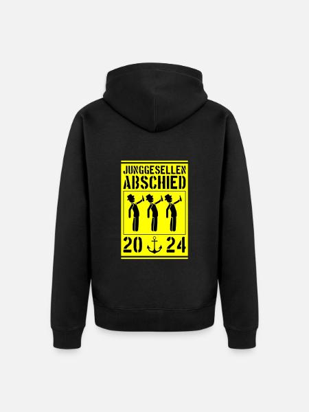 Junggesellenabschied 2024 - Unisex Premium Bio Zip Hoodie - Schwarz
