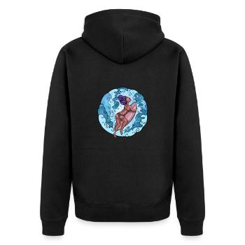 Surfer Girl - Veste à capuche bio Premium Unisexe - noir - Dos - Nico (187cm)
