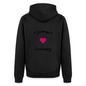 PAPY. PAPA - Veste à capuche bio Premium Unisexe - noir - Dos - Nico (187cm)