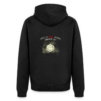 Toutes les bonnes histoires - Veste à capuche bio Premium Unisexe - noir - Dos - Nico (187cm)