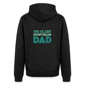 Le père conteur effrayant - Veste à capuche bio Premium Unisexe - noir - Dos - Nico (187cm)