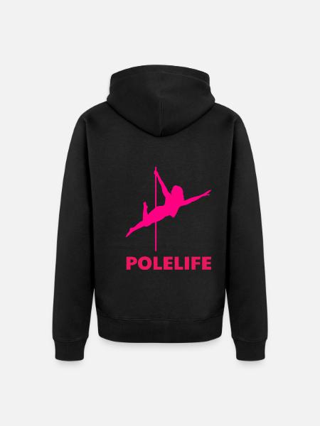 Pole Dance Stangentänzerin - Unisex Premium Bio Zip Hoodie - Schwarz