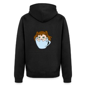 Mignonne Chibi Fille - Veste à capuche bio Premium Unisexe - noir - Dos - Nico (187cm)