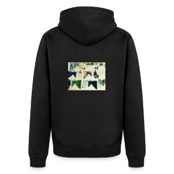 Yak Résumé - Veste à capuche bio Premium Unisexe - noir - Dos - Nico (187cm)