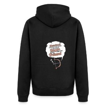 Lustiges Bogenschießen Geschenk für Bogenschütze - Unisex Premium Bio Zip Hoodie - Schwarz - Hinten - Nico (187cm)