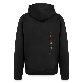 Photography Gift for Photographer Aperture Camera - Unisex Premium Organic Zip Hoodie - black - Back - Nico (187cm)