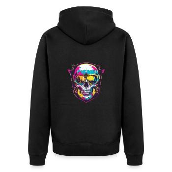 Ski Masque de ski Skull - Veste à capuche bio Premium Unisexe - noir - Dos - Nico (187cm)