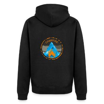 Feu de camp - Veste à capuche bio Premium Unisexe - noir - Dos - Nico (187cm)