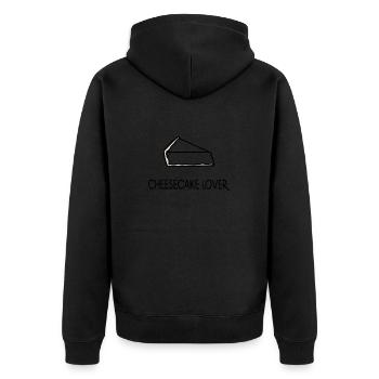 gâteau au fromage gâteau aux amateurs de gâteau au fromage - Veste à capuche bio Premium Unisexe - noir - Dos - Nico (187cm)