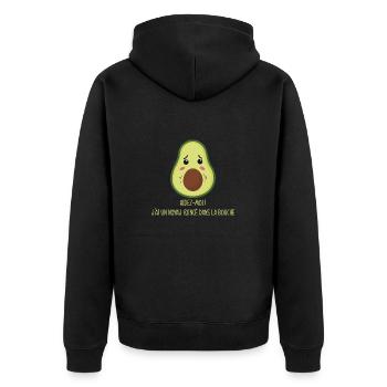 Avocat - aidez moi, j’ai un noyau coincé - humour - Veste à capuche bio Premium Unisexe - noir - Dos - Nico (187cm)