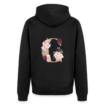 G de fleurs - Veste à capuche bio Premium Unisexe - noir - Dos - Nico (187cm)
