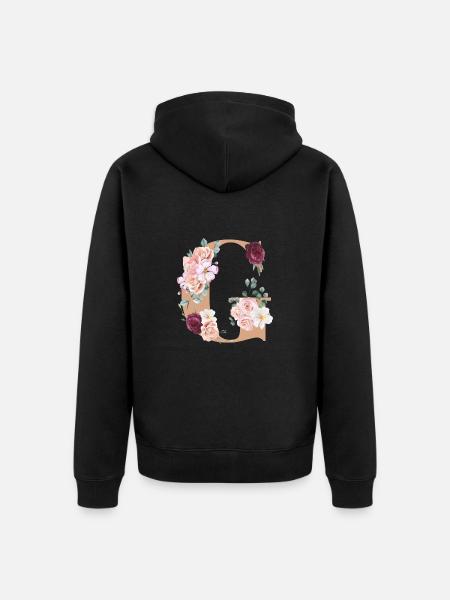 G from flowers - Unisex Premium Organic Zip Hoodie - black