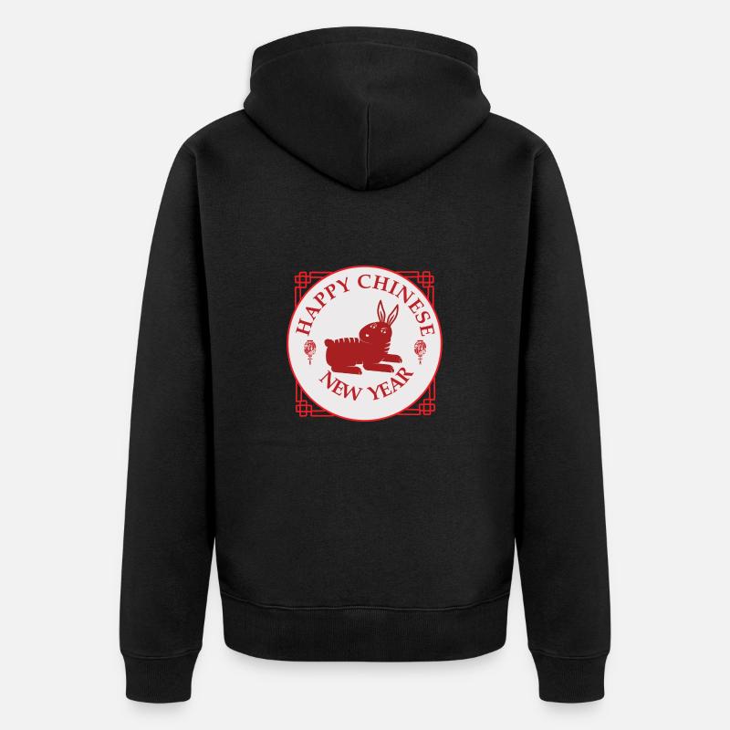 Nouvel An chinois - Veste à capuche bio Premium Unisexe - noir