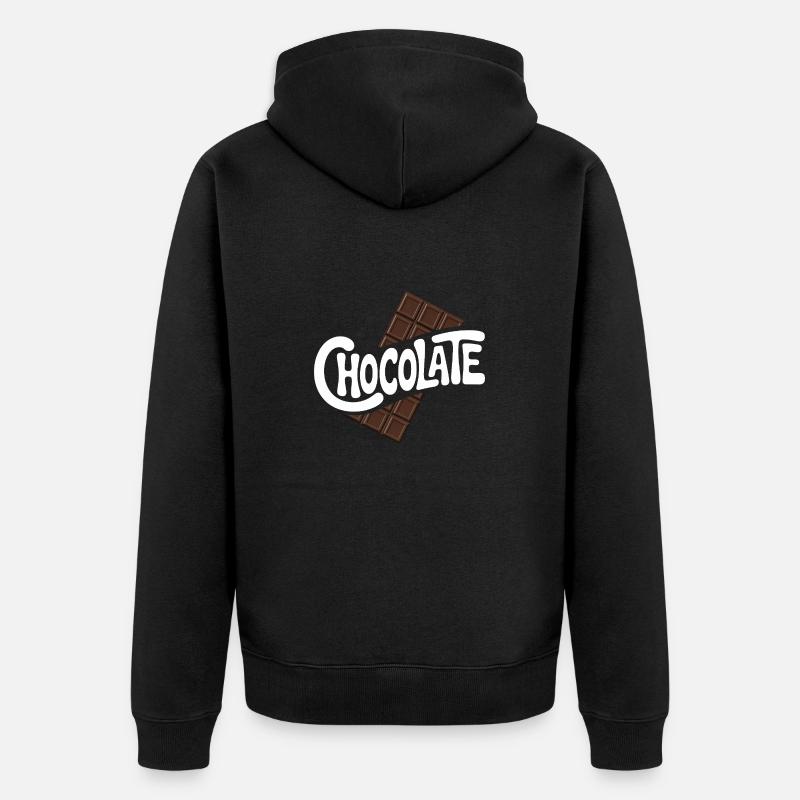 Chocolat - Cool Sweets Logo - Veste à capuche bio Premium Unisexe - noir