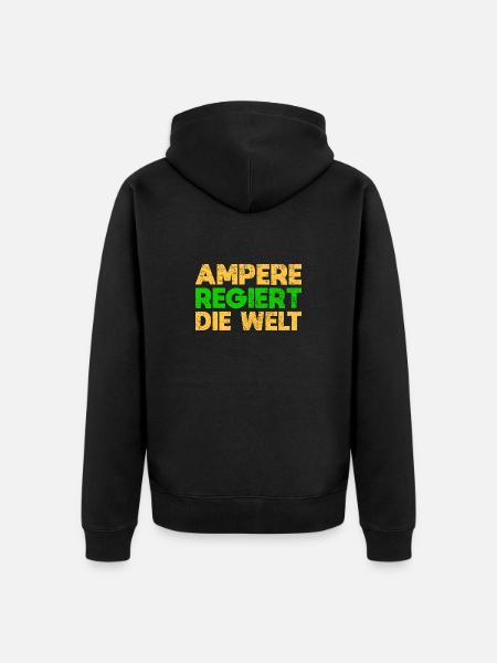 Ampere Regiert Die Welt - Unisex Premium Bio Zip Hoodie - Schwarz