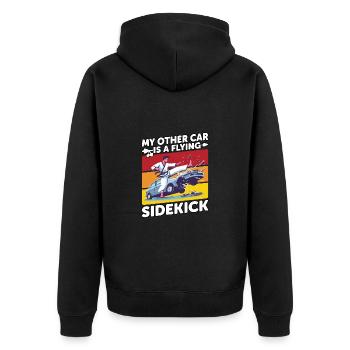 Mon autre voiture est un Sidekick volant - Veste à capuche bio Premium Unisexe - noir - Dos - Nico (187cm)