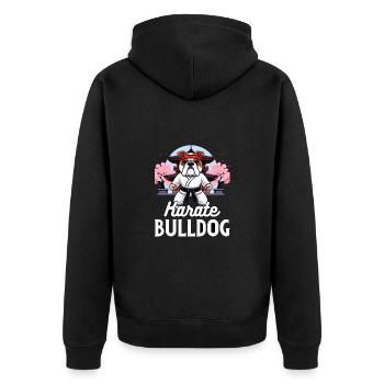 Karaté Bouledogue - Veste à capuche bio Premium Unisexe - noir - Dos - Nico (187cm)