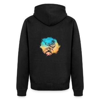 Karaté - Veste à capuche bio Premium Unisexe - noir - Dos - Nico (187cm)