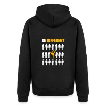 Le karaté est différent - Veste à capuche bio Premium Unisexe - noir - Dos - Nico (187cm)