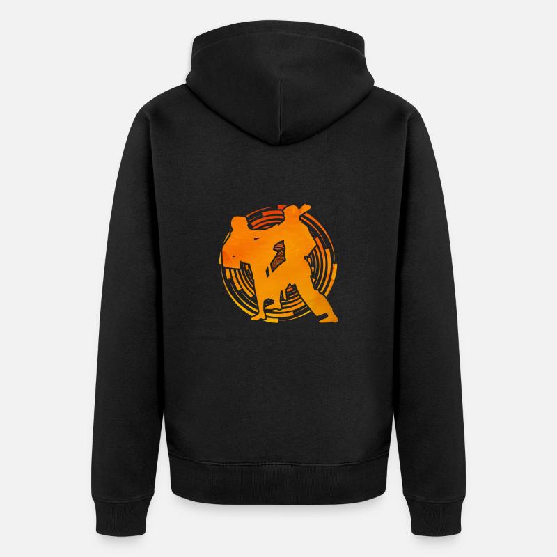 Karaté - Veste à capuche bio Premium Unisexe - noir