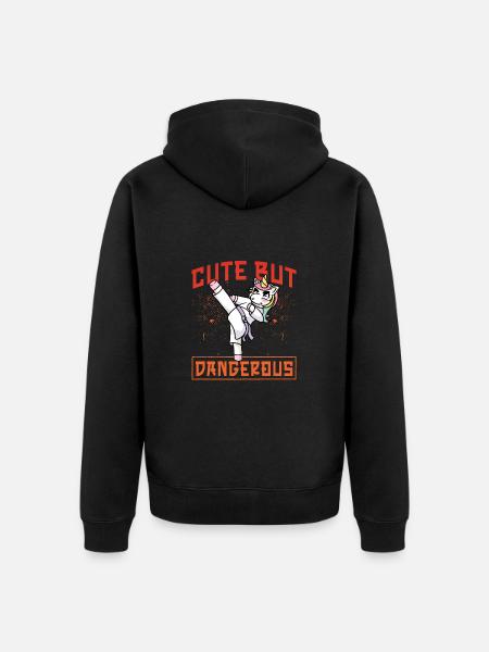 Karaté Licorne - Veste à capuche bio Premium Unisexe - noir