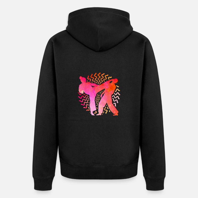 Karaté - Veste à capuche bio Premium Unisexe - noir