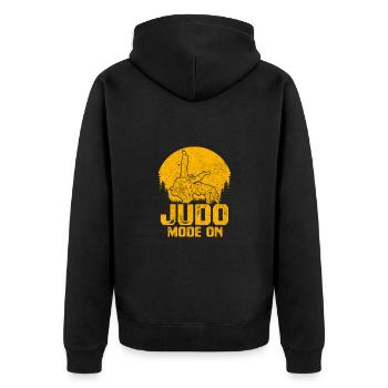 Mode judo activé - Veste à capuche bio Premium Unisexe - noir - Dos - Nico (187cm)
