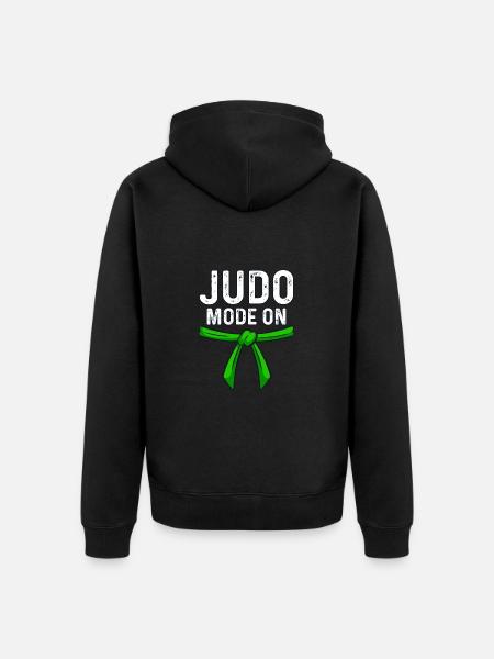 Judo Mode on - Unisex Premium Organic Zip Hoodie - black