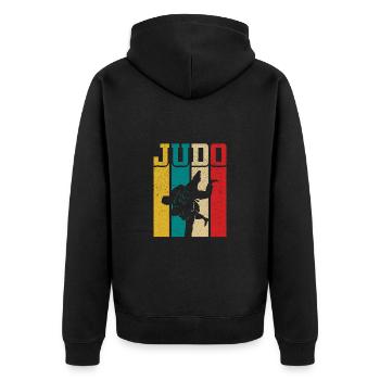 Judo - Veste à capuche bio Premium Unisexe - noir - Dos - Nico (187cm)