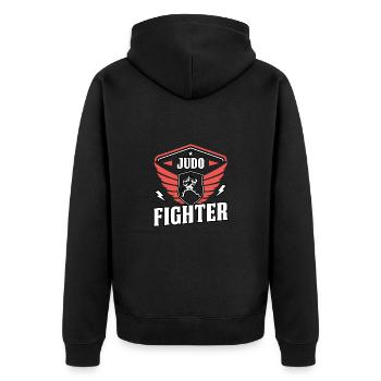 Combattant de judo - Veste à capuche bio Premium Unisexe - noir - Dos - Nico (187cm)