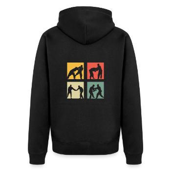 Judo - Veste à capuche bio Premium Unisexe - noir - Dos - Nico (187cm)