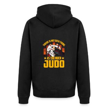 Il n’y a pas trop de judo - Veste à capuche bio Premium Unisexe - noir - Dos - Nico (187cm)