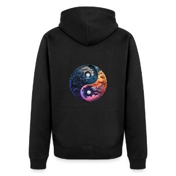 Yin Yang - Veste à capuche bio Premium Unisexe - noir - Dos - Nico (187cm)