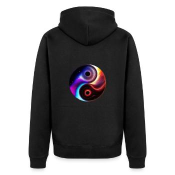 Yin Yang - Veste à capuche bio Premium Unisexe - noir - Dos - Nico (187cm)