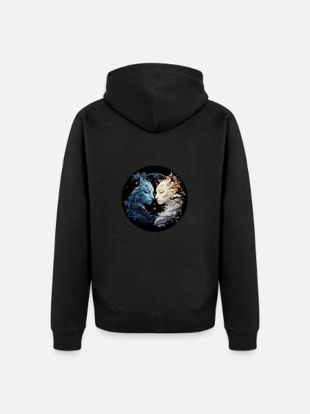 Yin Yang - Veste à capuche bio Premium Unisexe - noir