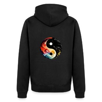 Yin Yang - Veste à capuche bio Premium Unisexe - noir - Dos - Nico (187cm)