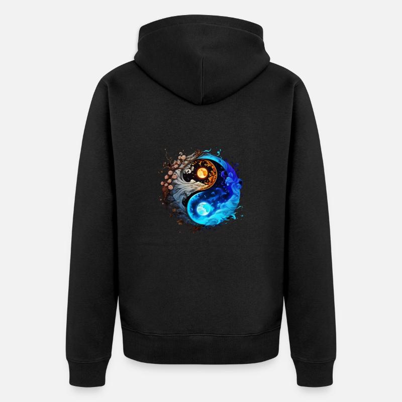 Yin Yang - Veste à capuche bio Premium Unisexe - noir