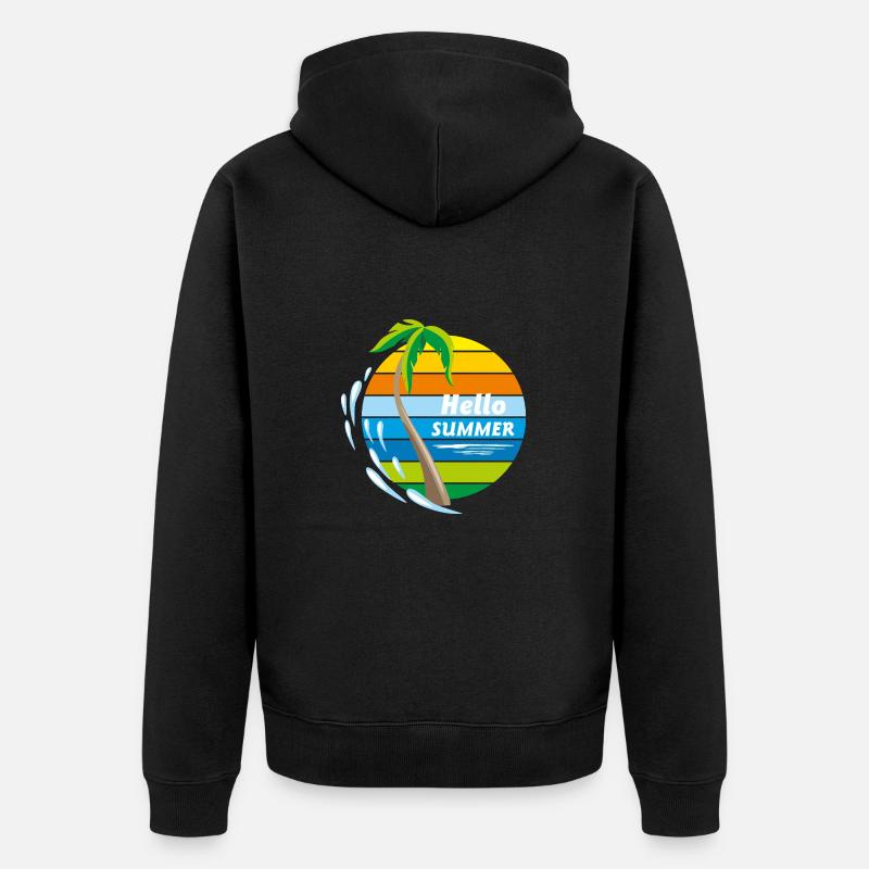 Bonjour l’été - Veste à capuche bio Premium Unisexe - noir