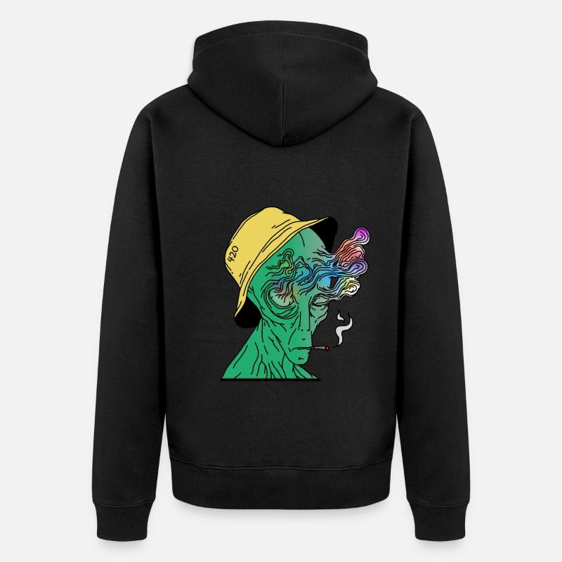 Aliénaire 420 - Veste à capuche bio Premium Unisexe - noir