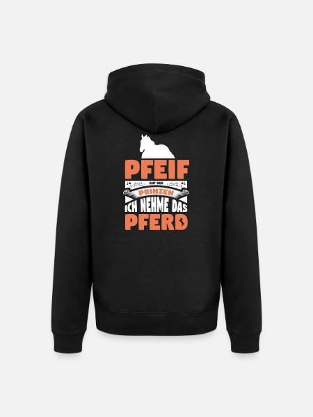 Pferd Pferde - Unisex Premium Bio Zip Hoodie - Schwarz